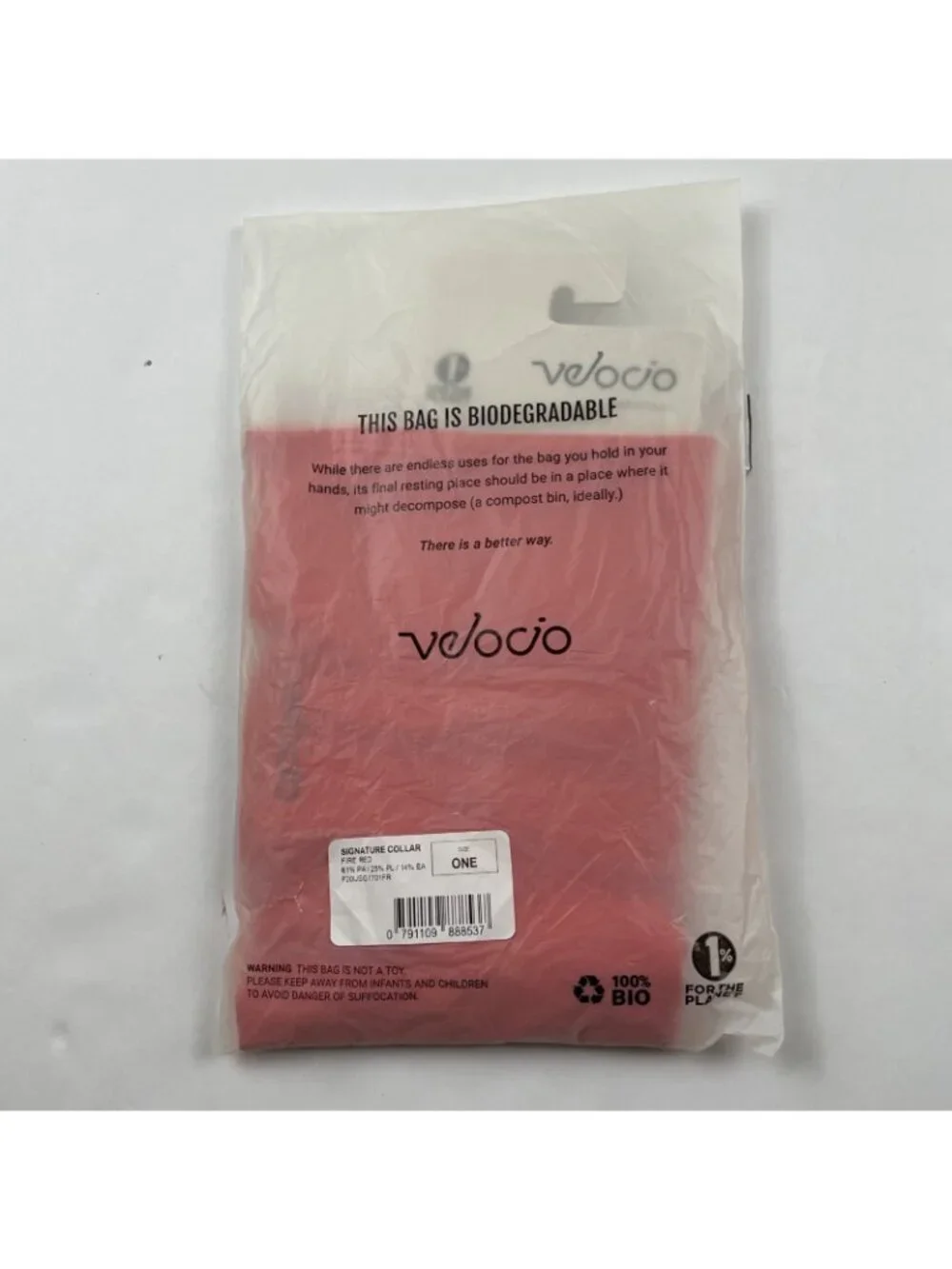 Velocio Signature Collar Tube Fire Red Cycling Lightweight Balaclava